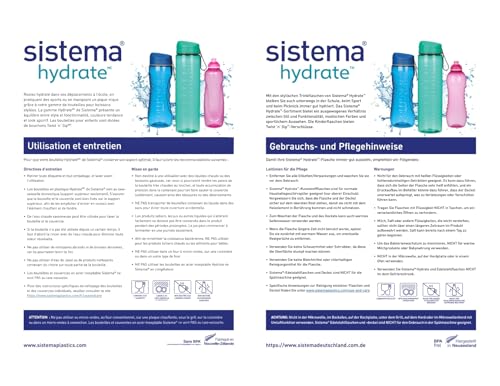 Sistema Twist 'n' Sip Bottle, 330 ml-Assorted Colours, BPA-Free Plastic